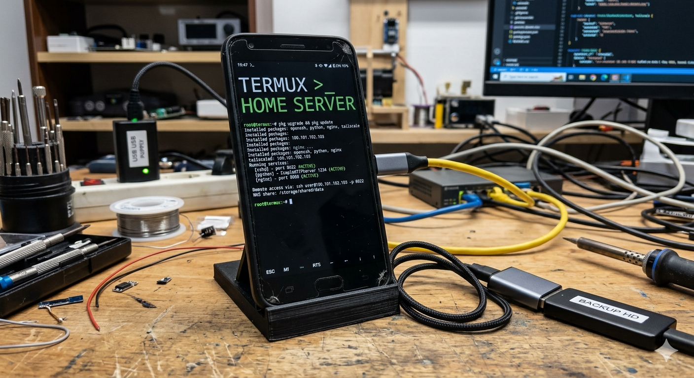 Transformer un vieux smartphone Android en serveur domestique avec Termux