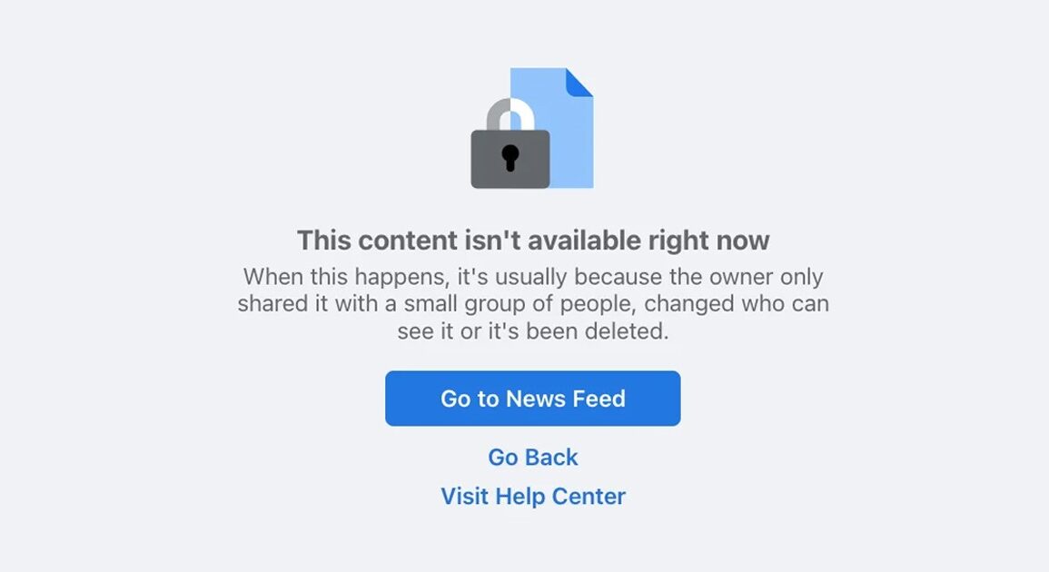 Facebook : Résoudre le message "Contenu indisponible" sur votre PC
